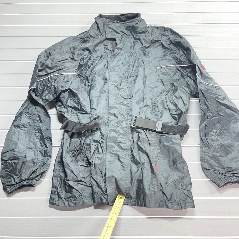 Milwaukee Motorcycle Clothing Co Mens Rain Suit Jacket Pants Black Large L 2pc